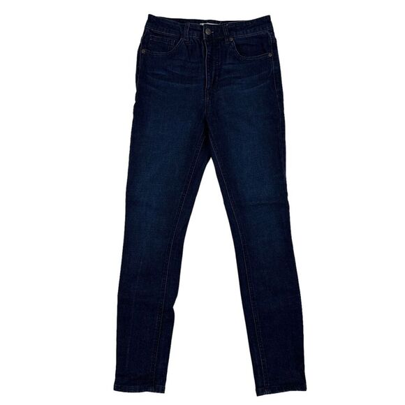 Universal Thread High Rise Skinny Denim Blue Jeans Dark Wash Rayon Stretch 2/26R - Picture 1 of 11